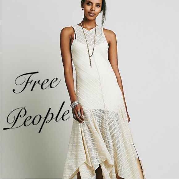 Intimately free people cream long dress size large - Picture 1 of 8